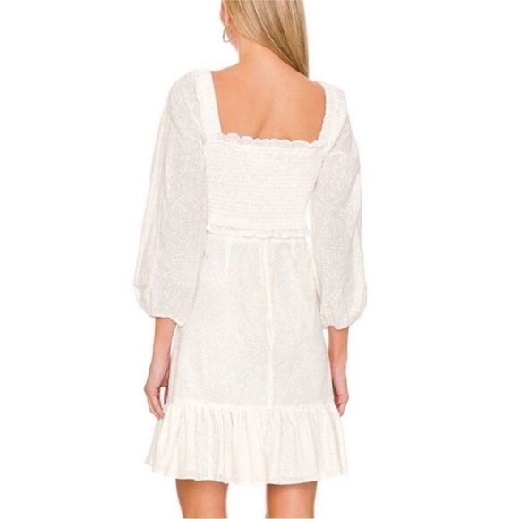 NWT Veronica Beard Denise Smocked
Bodice Peplum PuffSleeve Mini Dress-S6 - Picture 2 of 8